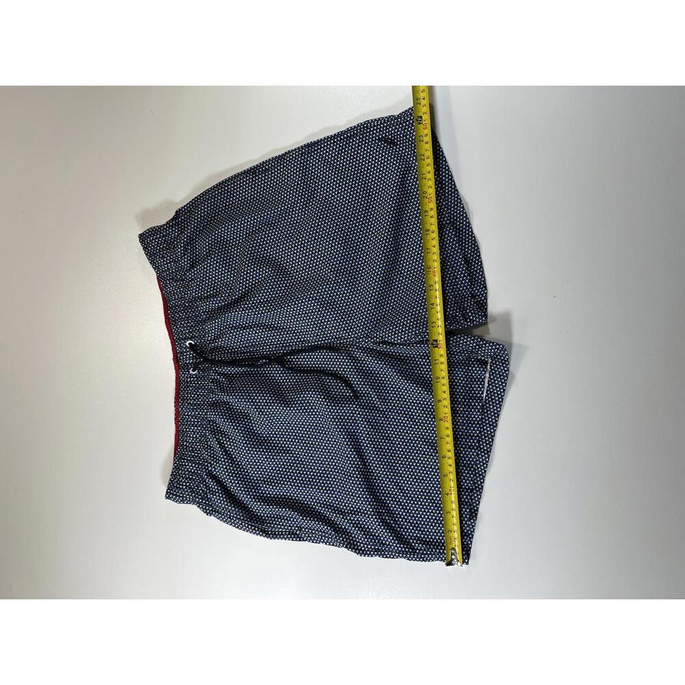 Nautica Men's Navy Patterned Swim Shorts L